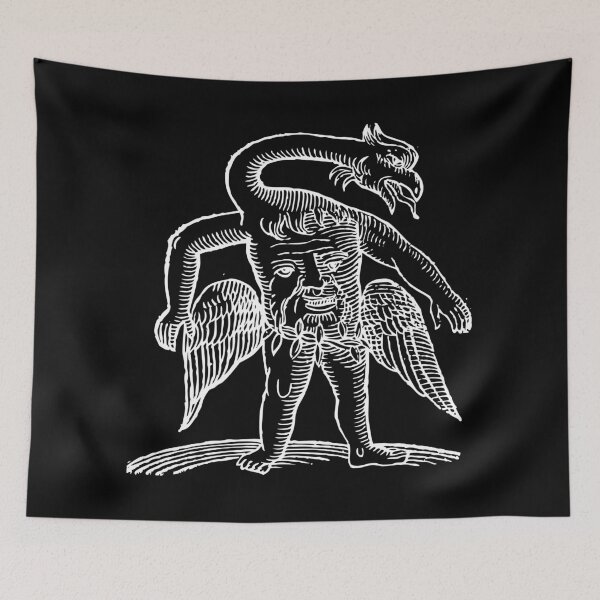 Item preview, Birdman Monster Drawing (Black) Old Antique Illustration designed and sold by freshlypeeled.