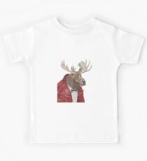 Moose in Leather Kids Tee