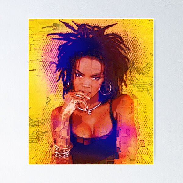 magical vibes Lauryn Hill - colors and yellow - digital paint by Iona Art Digital Poster
