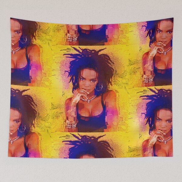 Item preview, magical vibes Lauryn Hill -  colors and yellow - digital paint by Iona Art Digital designed and sold by IonaArtDigital.