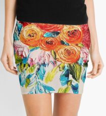 Hübsche Palette - Orange und Rosa Blumenstrauß Minirock