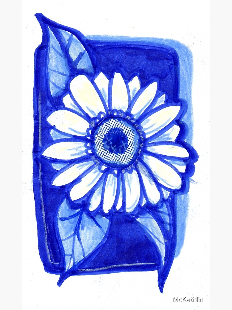 Tarjetas de felicitación «Gerbera Daisy en Azul» de McKathlin | Redbubble