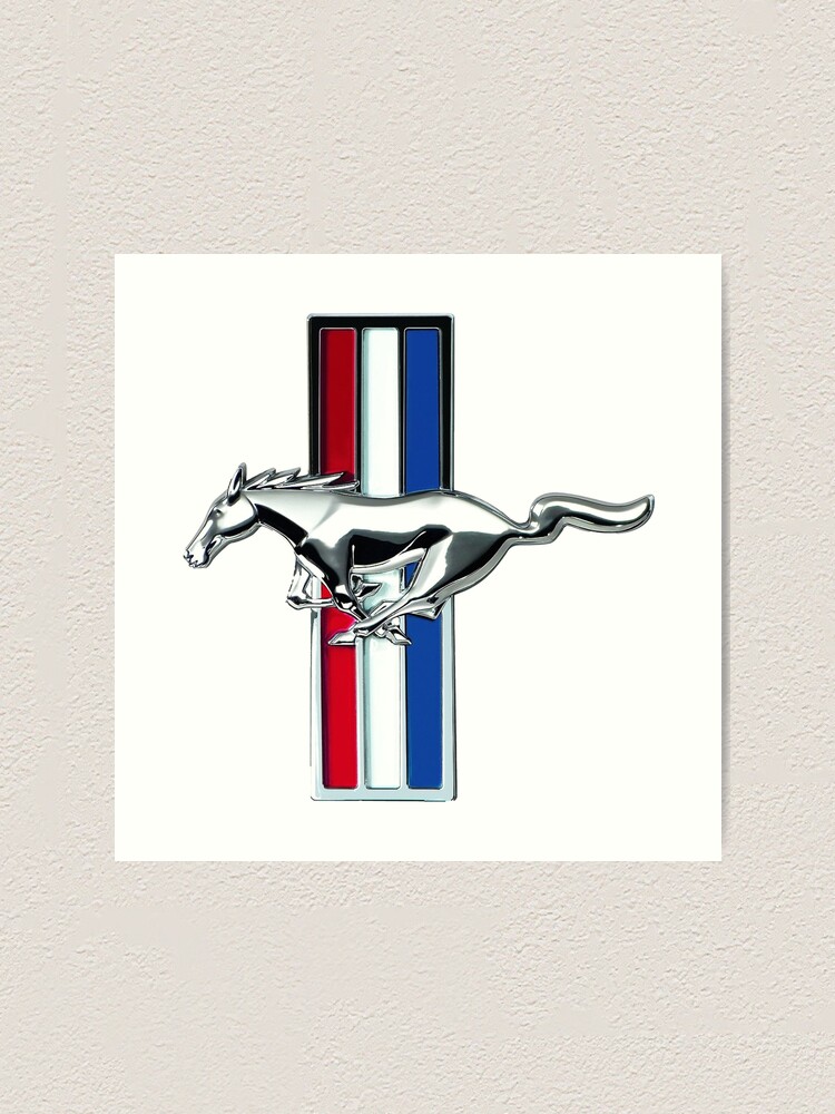 Original Ford Mustang Badge  Classic Vintage Mustang Emblem Art