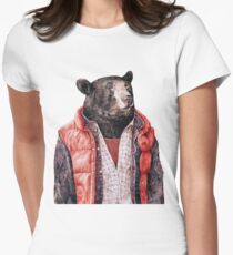 Schwarzbär Tailliertes T-Shirt für Frauen