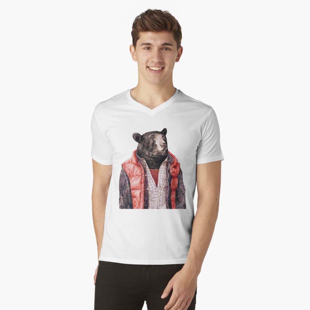 Item preview, V-Neck T-Shirt designed and sold by AnimalCrew.