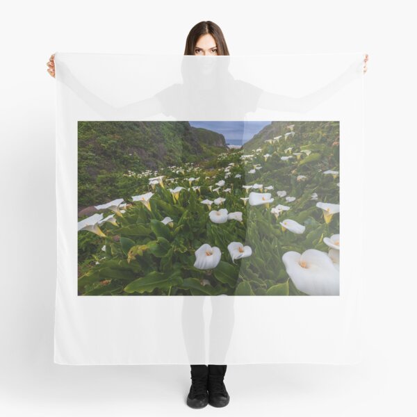 Big Sur Garrapata Beach Calla Lilies Scarf