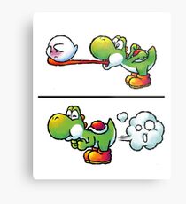 Lienzo metálico Farting Yoshi