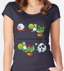 Farting Yoshi Women's Fitted Scoop T-Shirt