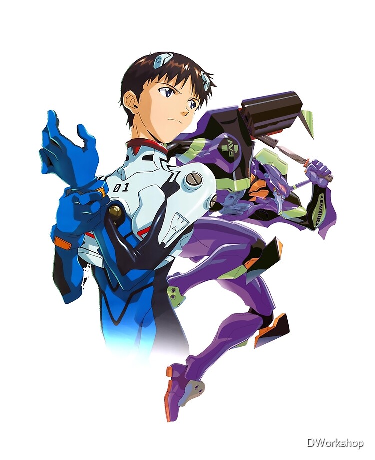 Shinji Ikari And Eva Unit 01 Ipad Case Skin By Dworkshop Redbubble