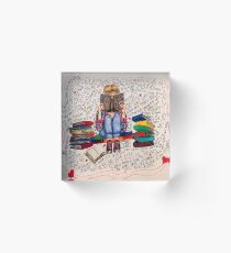 Reading is Dreaming with Open Eyes. Acrylic Block