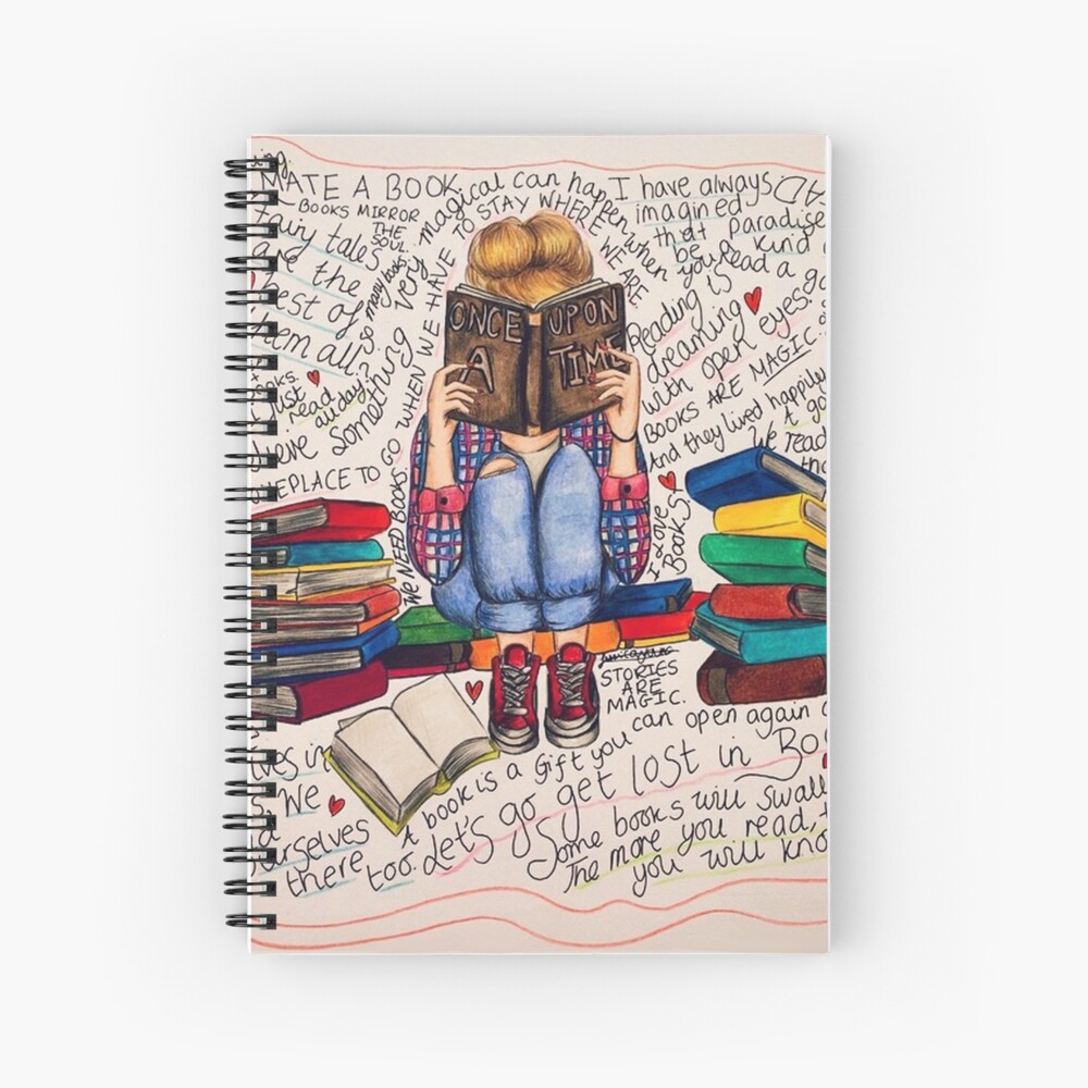 Reading is Dreaming with Open Eyes. Spiral Notebook