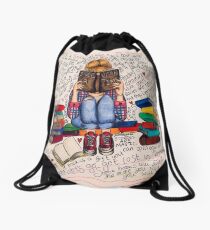 Reading is Dreaming with Open Eyes. Drawstring Bag