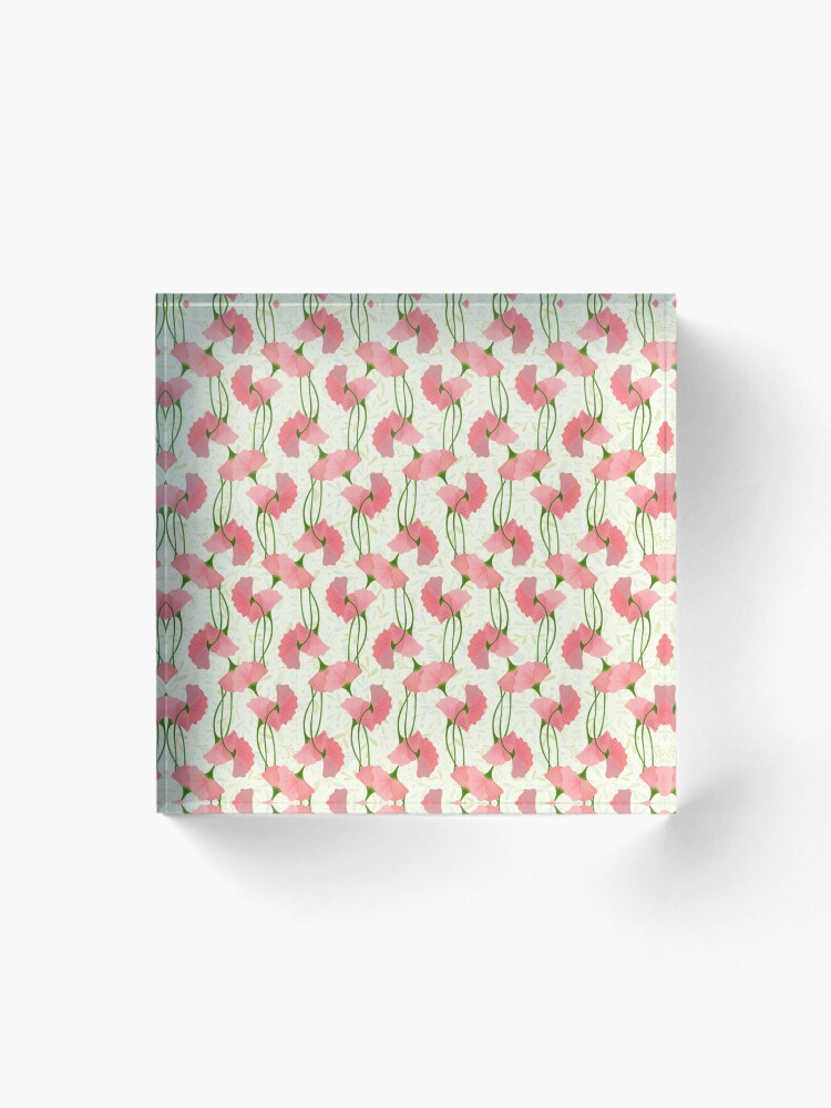 Thumbnail 1 of 5, Acrylic Block, Delicate Flower Pattern designed and sold by ButaChaap.