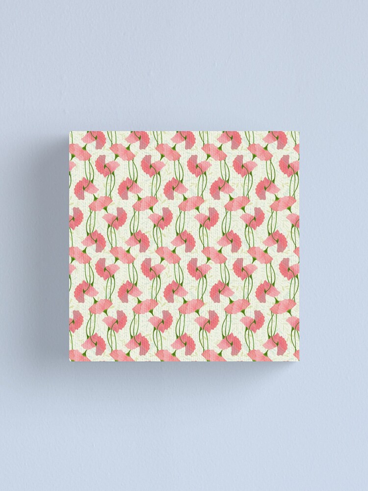 Thumbnail 1 of 3, Canvas Print, Delicate Flower Pattern designed and sold by ButaChaap.