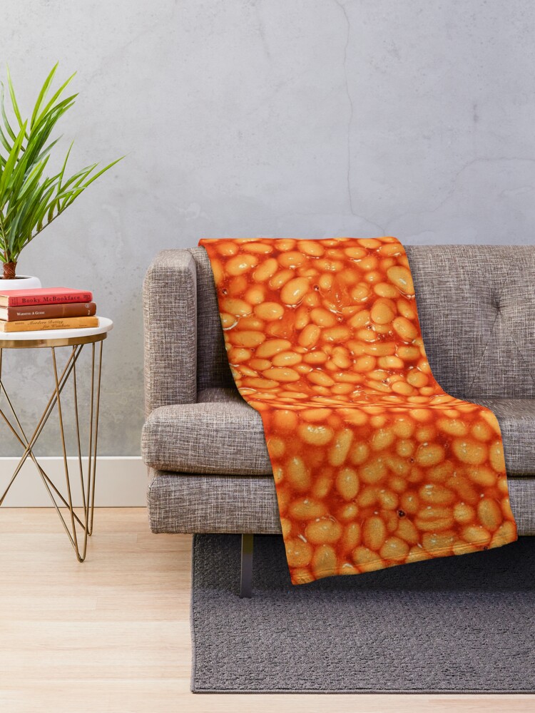 Alternate view of Beans In Things Pattern Throw Blanket