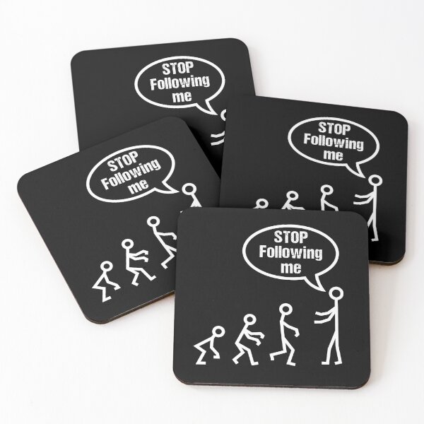 Item preview, Stop Following Me Funny Stick Figures Evolution designed and sold by mrhighsky.