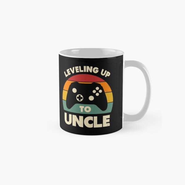 Leveling Up to Uncle Funny Retro Gamer New Uncle Brother Gift Classic Mug