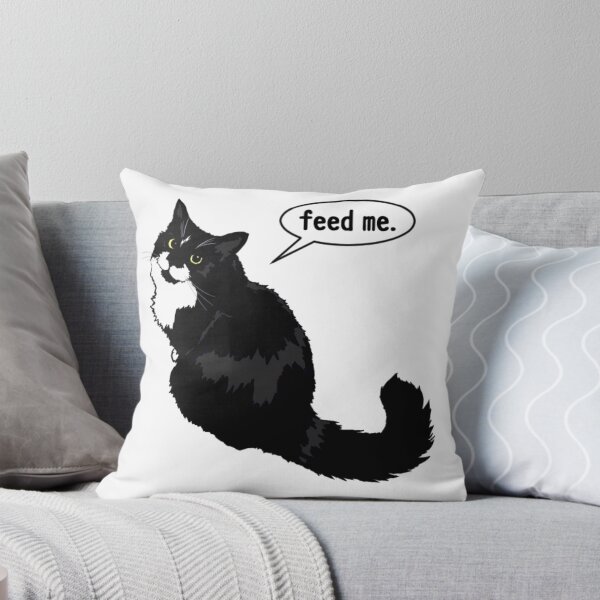 Item preview, Bossy Kitty - "Feed Me." designed and sold by Chris Paculan Art // The Punk from NoWhere.