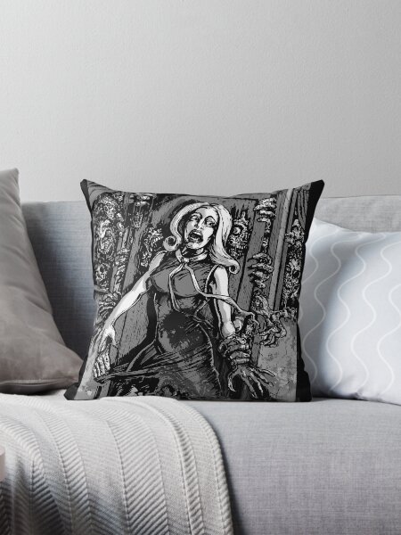 House of Zombies Throw Pillow