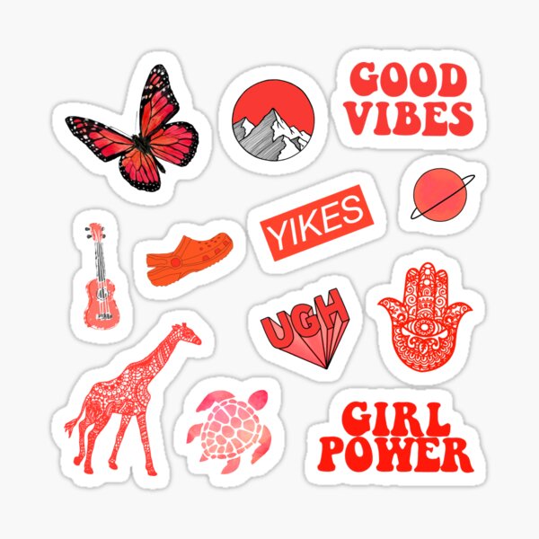 Red Aesthetic Stickers | Redbubble