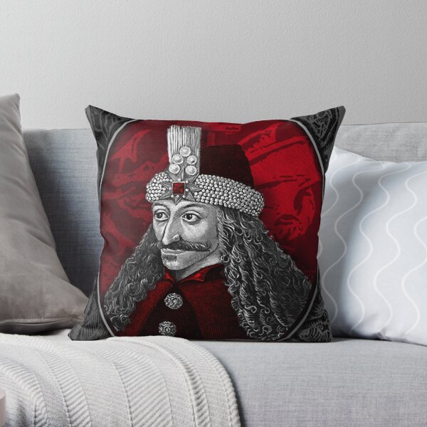 Vlad Dracula Gothic Throw Pillow