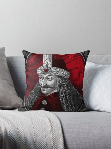 Vlad Dracula Gothic Throw Pillow