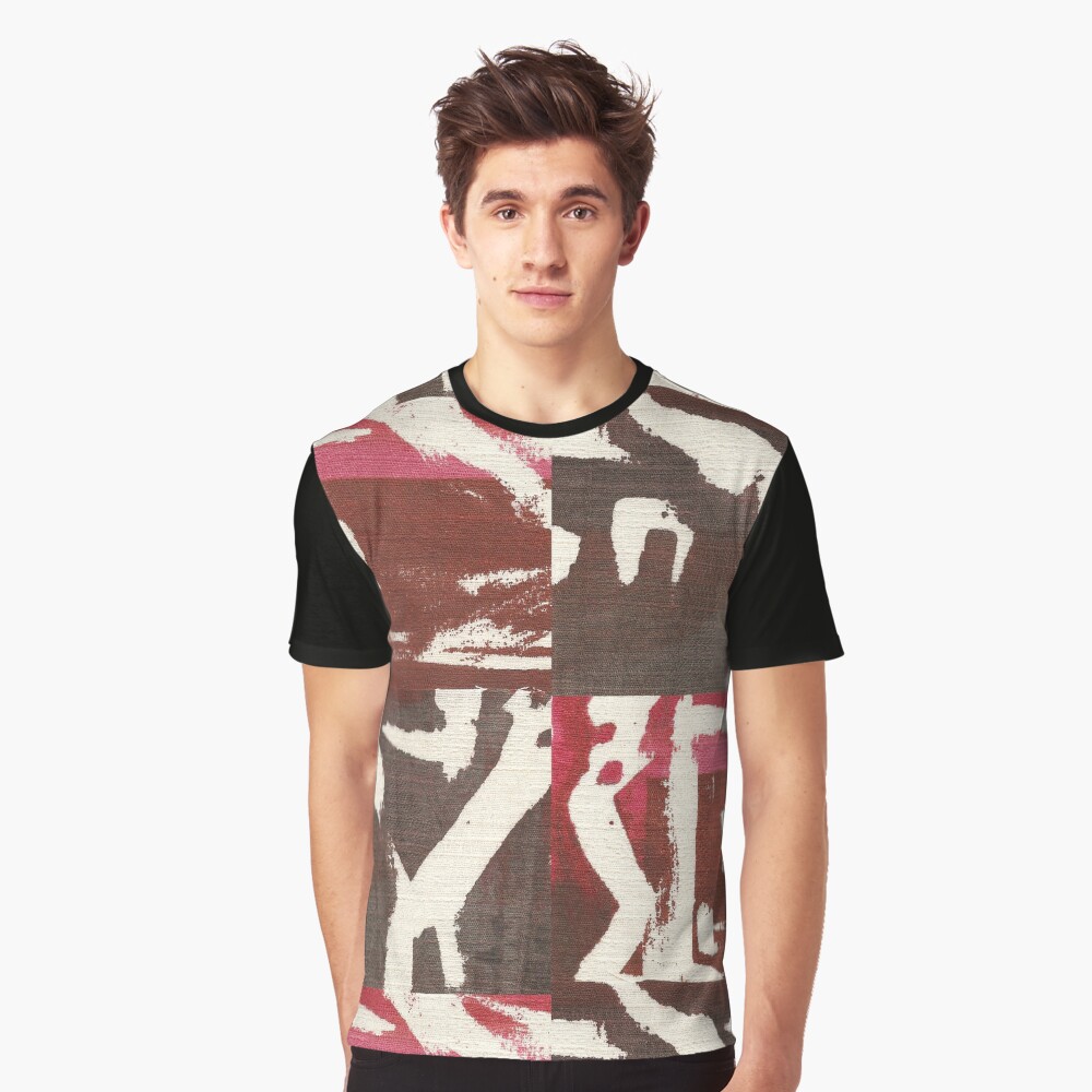 Earthy Screenprint Fabric Graphic T-Shirt