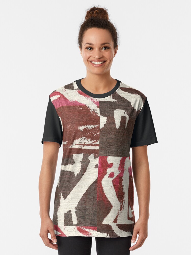 Alternate view of Earthy Screenprint Fabric Graphic T-Shirt
