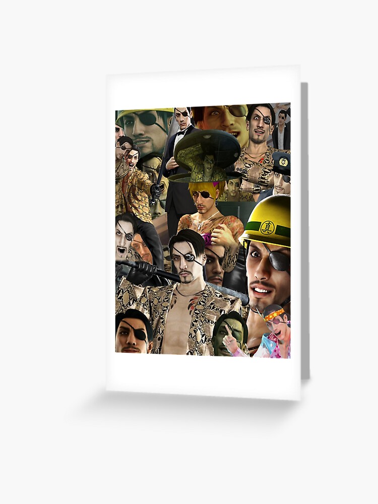 "Majima Everywhere" Greeting Card for Sale by ahkosorsomesayk Redbubble