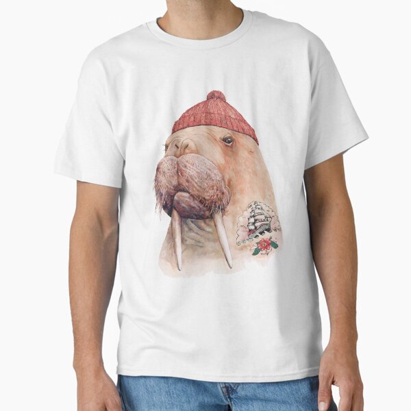 Item preview, Tattooed Walrus (Red) designed and sold by AnimalCrew.