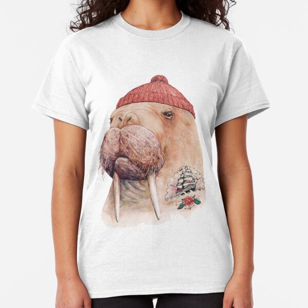 Tattooed Walrus (Red) Classic T-Shirt