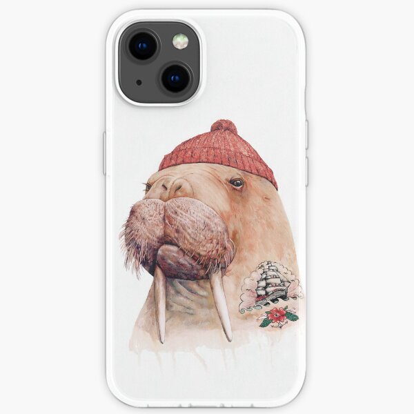 Tattooed Walrus (Red) iPhone Soft Case