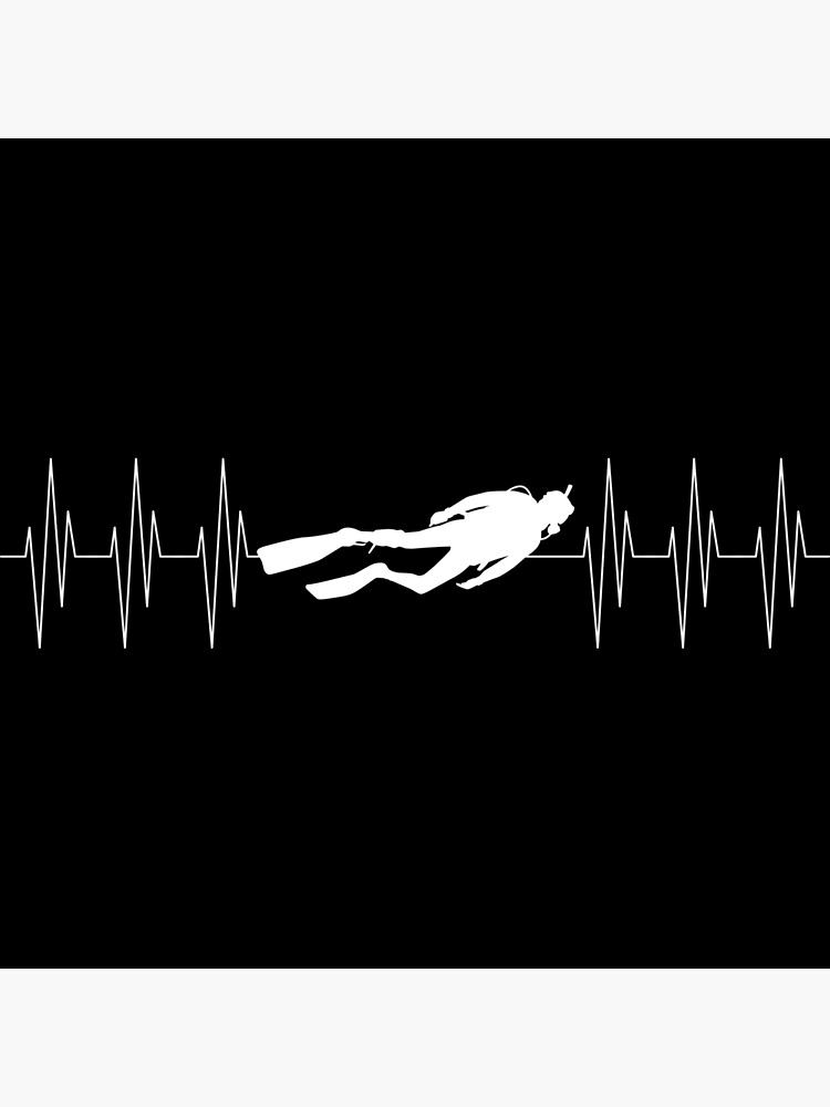 "Heart Rate Diving Diver Gift Swimming Water Sport" Poster by Franja2