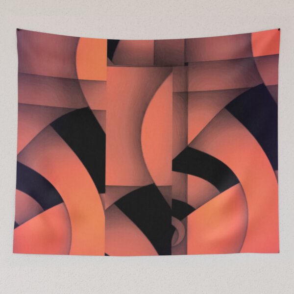 Item preview, pastel curves abstract designed and sold by CurvilinearArt.
