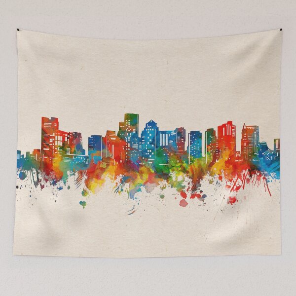 Item preview, boston skyline designed and sold by BekimART.
