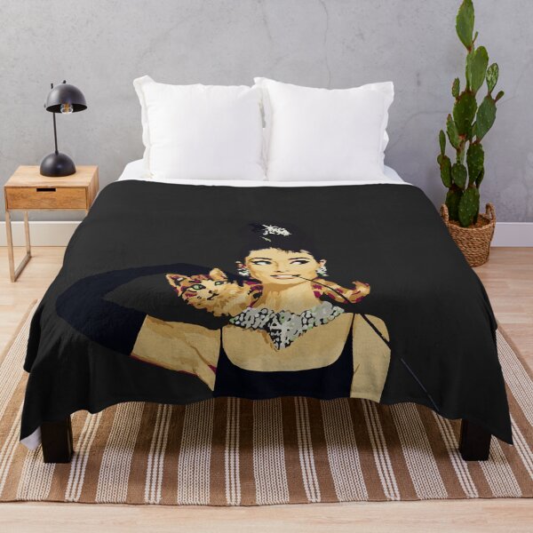 Item preview, Breakfast at Tiffanys | Audrey Hepburn Black Pillow designed and sold by koovox.