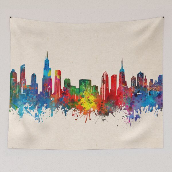 Item preview, chicago skyline designed and sold by BekimART.