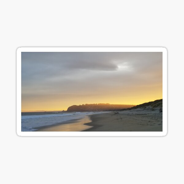 The Glow of Dusk Enveloping St. Clair Beach Sticker