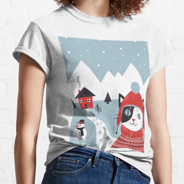 Día nevado Camiseta clásica