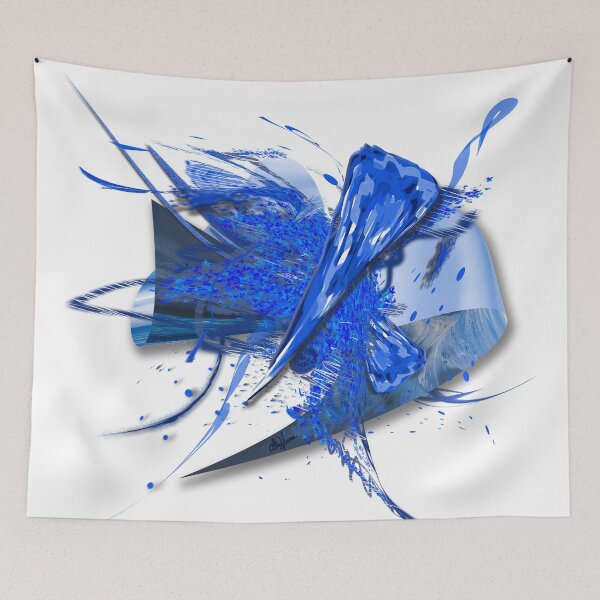 Item preview, Blue water diamond on white by mjvision Mia Niemi designed and sold by mjvisiondesign.