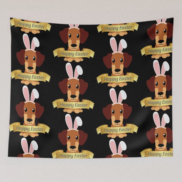 Item preview, Dachshund Happy Easter Bunny Ears Dog Lovers Gift designed and sold by peter2art.