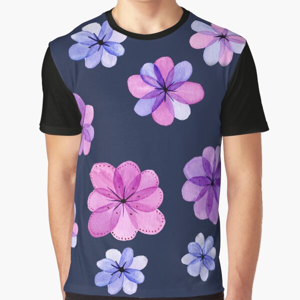 Item preview, Translucent watercolor flowers with dark background designed and sold by Sandra Connelly.