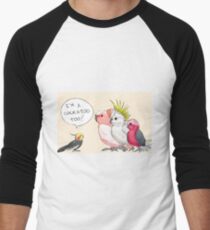 Cockatiel is a cockatoo too! Men's Baseball ¾ T-Shirt