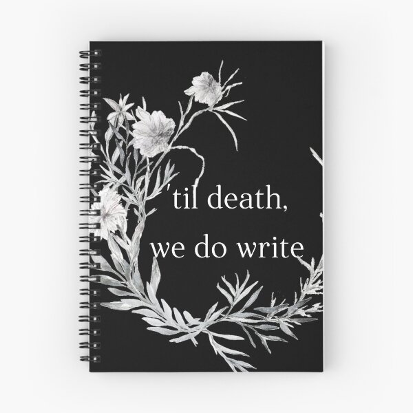 Item preview, til death we write designed and sold by FandomsShirtsPH Inc.