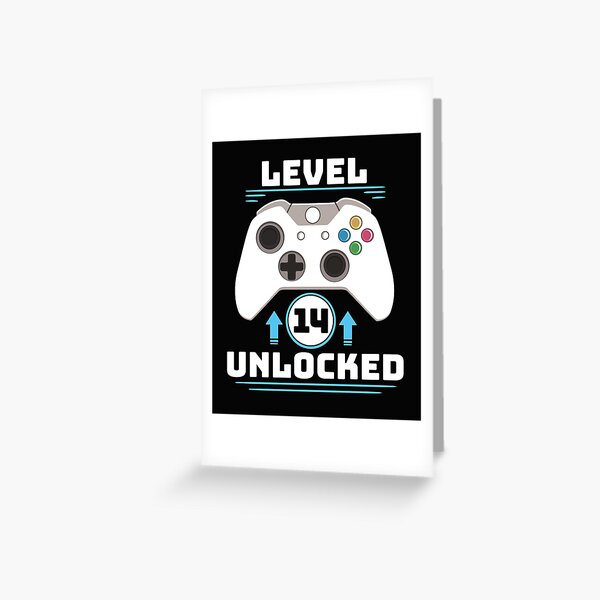 Level 14 Unlocked  Greeting Card
