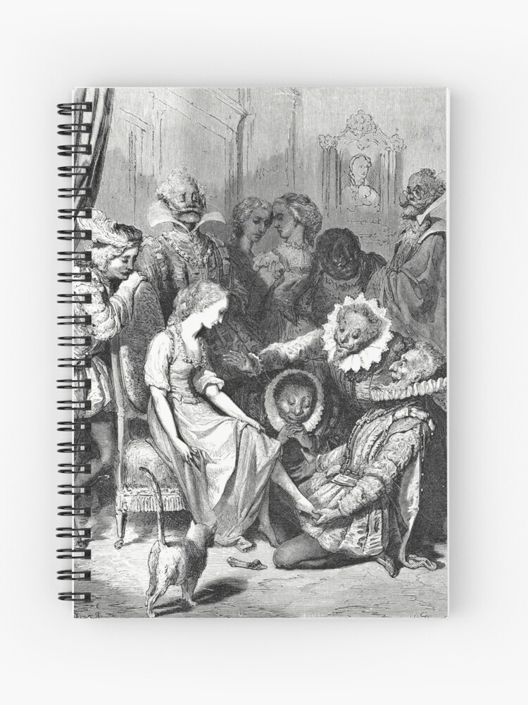 Cuaderno de espiral «Cenicienta y la zapatilla de cristal - Gustave Dore»  de forgottenbeauty | Redbubble