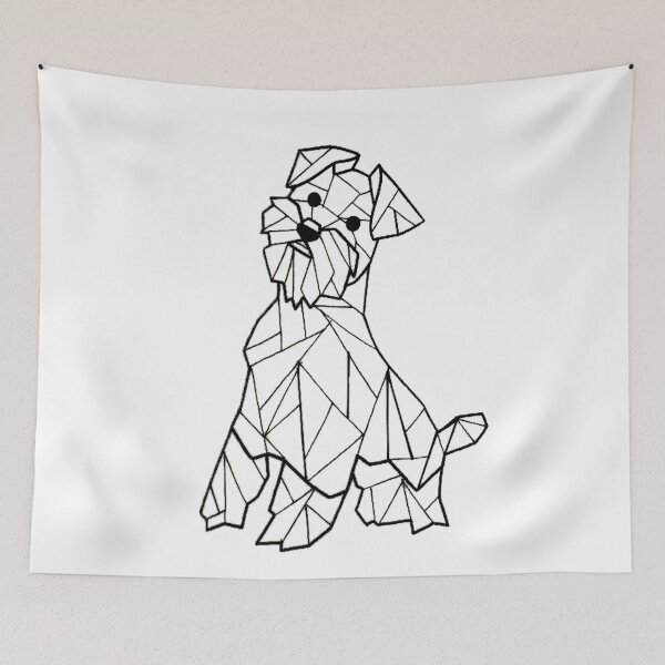 Item preview, Geometrical dog I Scottie I Low poly I line art designed and sold by Unpredictable Lab.