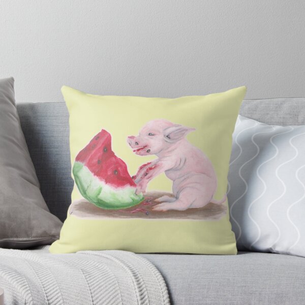 Item preview, Pig Eating Watermelon designed and sold by ChePanArt.