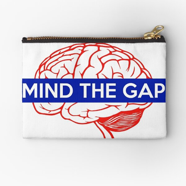 Mind The Gap Zipper Pouches Redbubble - mind the gap roblox map