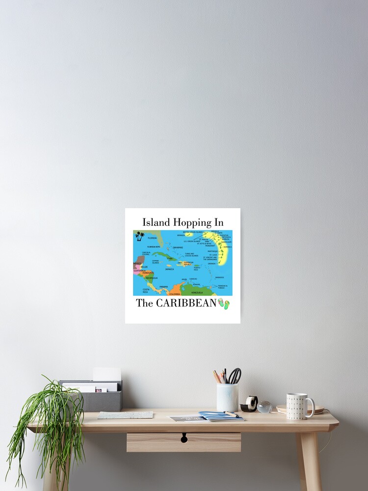 Island Hopping in the Caribbean Poster
